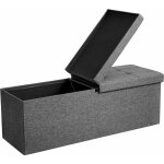 Coffre de rangement, 110 x 38 x 38 cm, banquette de rangement, charge 300 kg, grise fonc� 110 x 38 x ...