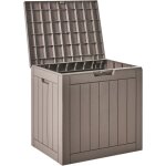 Coffre de rangement de jardin en polypropyl�ne 56 x 53 cm meuble d'ext�rieur taupe recife