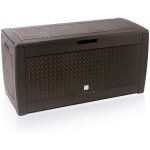 Deuba - coffre de rangement malle 310 litres stockage coussins avec roulettes extérieur jardin modèle ... Deuba - coffre de rangement malle 310 litres stockage coussins avec roulettes extérieur jardin modèle ...