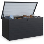 Coffre de rangement m�tal verrouillable gris anthracite pour jardin 1250l 175x95x90 cm
