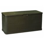 Coffre de rangement r�sine 280l woody effet bois dimensions l117xp45xh56 cm