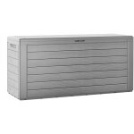 Coffre de rangement brun 280 l poign�es lat�rales malle de rangement int�rieur ext�rieur jardin terrasse ...