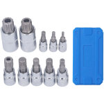 Coffret de 10 douilles � triple cannelures carr�es xzn (entra�nements 1 / 4 , 3 / 8  et 1 / 2 ), 12 pans, ...