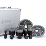 Coffret de 11 forets diamant�s, foret de 6 - 68 mm, jeu de scies cloches m14, foret � carrelage pour ...