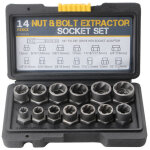 Coffret de 14 extracteur d'�crous, douille pour extracteur de boulon endommag�s, ensemble d'outils pour ...