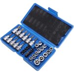 Coffret 34 douilles femelles torx externes - outil r�paration auto moto - id�al pour m�caniciens & bricoleurs ...