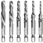 [jamais utilis�] coffret de 6 forets et tarauds combin�s m3 m4 m5 m6 m8 m10, taraud � changement rapide ...