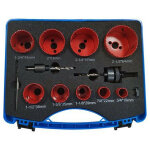 Coffret de 9 scie - cloches bi - metal pour electriciens et plombiers de 19 � 64 mm