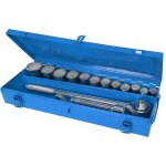 Douilles m�triques, 12 pans, 3 / 4', 15 pcs 22 - 46 mm