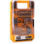 Coffret compact avec un jeu de 76 embouts de tournevis et de forets de différentes tailles Coffret compact avec un jeu de 76 embouts de tournevis et de forets de différentes tailles