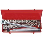 Coffret douille 3 / 4 pouce et m�trique, 12 pans, 24 pi�ces - king tony