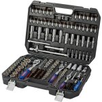 Coffret de douilles, cl�s � cliquet et embouts en cr - v, outillage m�canique professionnel pour r�paration ...