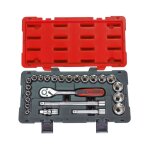 Ks tools - coffret de douilles et accessoires 24 pi�ces ultimate� 1 / 2'' - coffret outils - douilles ...