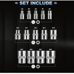 Coffret douille torx femelle 1 / 4  3 / 8  1 / 2 , douille de profil�s e torx e4, e5, e6, e7, e8, e10, ...