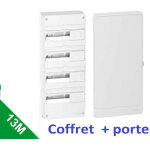 Coffret �lectrique 52 modules 4 rang�es avec porte schneider r9h13404 + r9h13424