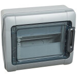 Tableau de distribution modulaire 1x12 apparent transparent ip65 ik09 plexo3 pv legrand 414033
