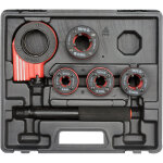 Coffret filieres de plombier bspt 3 / 8, 1 / 2, 3 / 4 et 1 pouce pour tuyaux plomberie