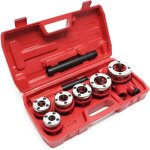 Coffret fili�res de plombier � t�te interchangeable taraud coupe - tube 9 pi�ces outil plomberie