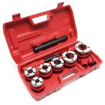 Coffret filires de plombier  tte interchangeable taraud coupe - tube 9 pices outil plomberie