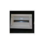 Coffret modulaire de distribution blanc en saillie 1 range de 18 modules 450x300x128mm rail din sans ...