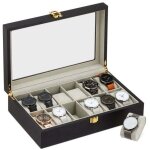 Coffret a montres a 12 compartiments
