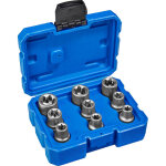 Coffret � outils 9 pi�ces douilles torx femelle en acier chrome vanadium