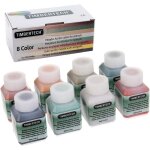 Coffret de peinture acrylique mtallise pour arographe 8 couleurs 30 ml
