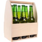 Coffret porte - bouteilles en bois pour 6 bières 24 x 16 x 30 cm Coffret porte - bouteilles en bois pour 6 bières 24 x 16 x 30 cm