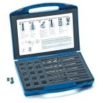 Coffret de r�paration m5 � m12 210 filets inox. forets. tarauds manuels. broches de pose et rupteurs ...