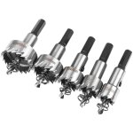 Coffret scie cloche 5pcs scie trpan hss cobalt 16  30mm, pour bois, mtal, plastique, acier inoxydable, ...