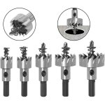 Coffret scie cloche hss 5 pices, outil de coupe circulaire de forets d'ouvreur de coupe en acier  grande ...