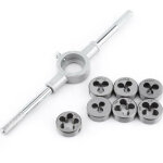 Coffret tarauds et fili�res ensemble de 8 matrices m�triques - matrice � vis et support de cl� � molette ...