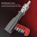 Coffret de tournevis  cliquet - kit tournevis ratchet - outils ergonomiques multi - angle pour assemblage ...