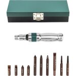 Coffret de tournevis � frapper, tournevis � chocs + adaptateur + embouts, 12 pi�ces, 1 / 2