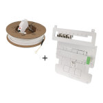 Coffret de communication fibre pour bac d'encastrement ? 4 connecteurs rj45 cat�gorie 6a ? compatible ...