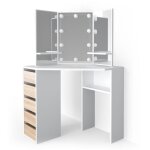 Vicco - coiffeuse arielle, blanc / sonoma, 110 cm avec éclairage led Vicco - coiffeuse arielle, blanc / sonoma, 110 cm avec éclairage led
