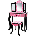 Teamson kids - coiffeuse enfant en bois table maquillage miroir tabouret fantasy fields teamson td - ...