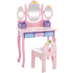 Clp - fille pour fille avec miroir et bois fin finement d�cor�