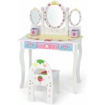 Costway - coiffeuse pour enfants avec miroir amovible - 3 tiroirs - 2 boîtes - convertible bureau - style ... Costway - coiffeuse pour enfants avec miroir amovible - 3 tiroirs - 2 boîtes - convertible bureau - style ...