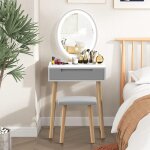 Puluomis - coiffeuse led lumière dimmable table de maquillage avec miroir et tabouret, table de maquillage ... Puluomis - coiffeuse led lumière dimmable table de maquillage avec miroir et tabouret, table de maquillage ...