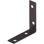 Coin d'angle pour chaise l. 60x60mm, l. 16mm, p. 1, 75mm, sta galvanis, traitement noir, avec trou ...