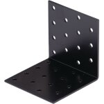 Coin d'angle en plaques perfores eta - 08 / 0165 h80xb80xs2, 5mm sta brut, galvanis, noir, avec revtement ...