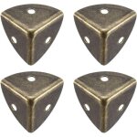 Coin de protection bo�te caisse bois meuble angle protecteur m�tal vintage 22x22mm 4pcs bronze tone