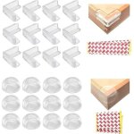 Coin de table protection bebe, 24 pi�ces protecteurs d'angle pour enfants transparent, protege coin b�b� ...