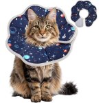 Colerette chat anti lechage anti - puces et anti lechage, imperm�able, r�glable et auto - adh�sif, tour ...