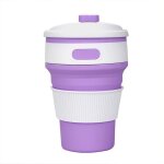 Collapsible coffee mug with lid, reusable and microwave - safe, collapsible cup, portable coffee mug, ...