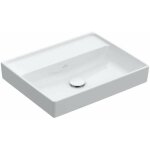 Villeroy&boch - collaro - meuble lavabo 60x47 cm, sans trop - plein, sans trou de robinetterie, blanc ...