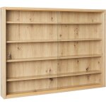 Collect - vitrine murale 5 compartiments aspect ch�ne artisan