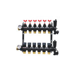 Collecteur plancher chauffant composite femelle 1' (26 / 34) - 6 d�parts m�le 3 / 4' (20 / 27) ek somatherm ...