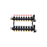 Collecteur plancher chauffant composite femelle 1' (26 / 34) - 8 d�parts m�le 3 / 4' (20 / 27) ek somatherm ...